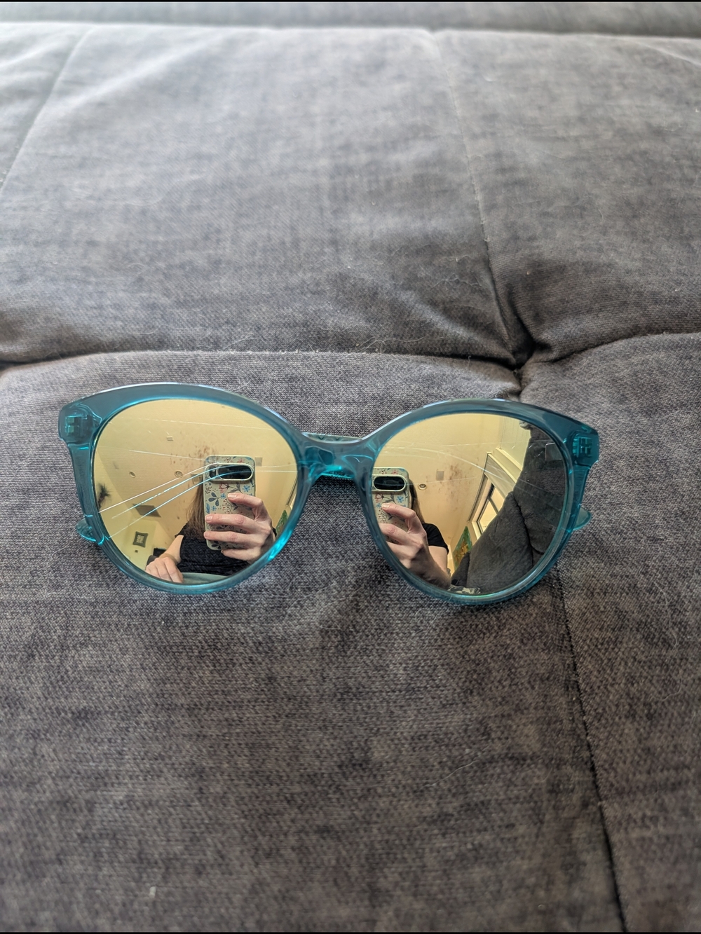 LACOSTE Teal Cat Eye Sunglasses